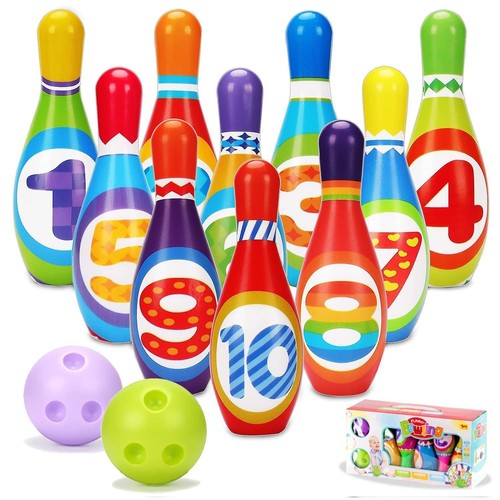 Kids bowling play set - kids, skittles