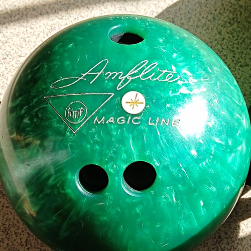 Amf vintage green bowling ball - amf,