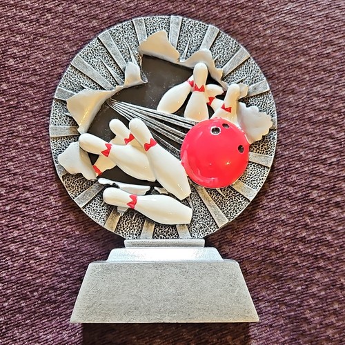 Plode bowling trophy with pins - plode,