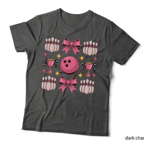 Bowling pins pink bow - bowling, &