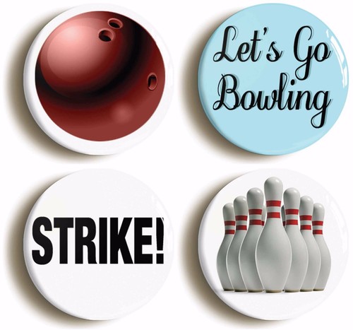 Ten pin bowling badge - ten,