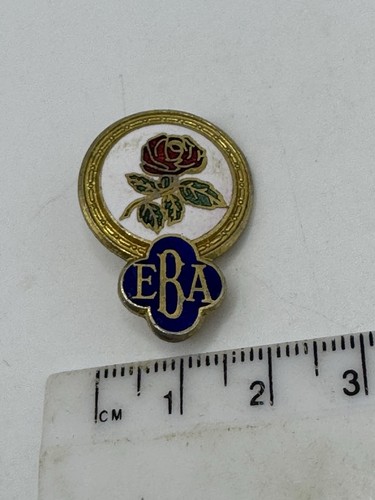 Vintage eba rose enamel pin - vintage,