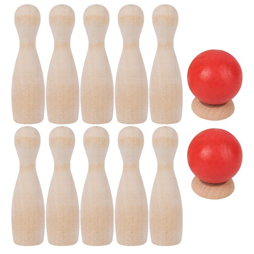 Wooden bowling toys set for - wooden,
