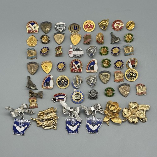 Vintage bowling lapel - lapel, pins