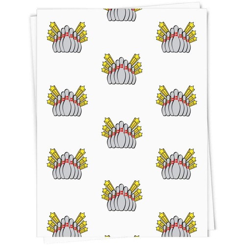 Bowling pins gift wrap - 'bowling, pins'