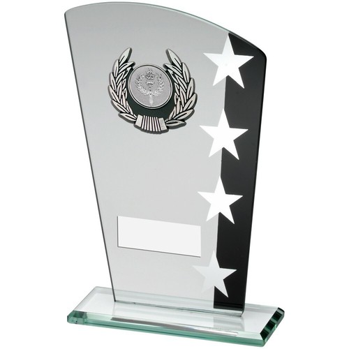 Black silver glass with - black/silver,