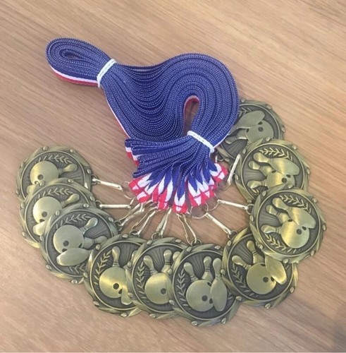 Ten pin bowling party medals - bowling,