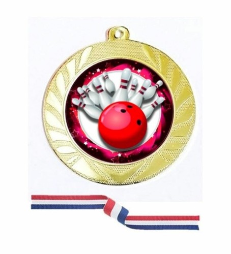 Ten pin bowling medal - bowling, with