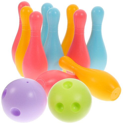 Colorful kids bowling - kids, pins