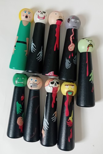 Wooden bowling pins - wooden,