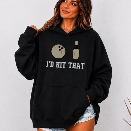 Bowling ball and pins hoodie - and,