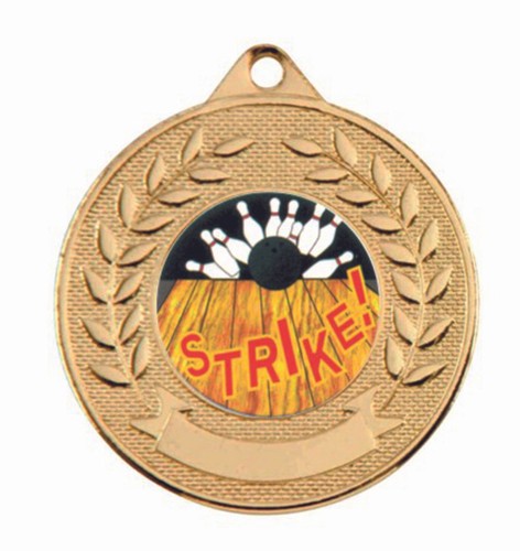 Ten pin bowling metal - pin, medal