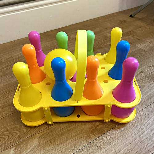 Plastic garden skittles - garden,