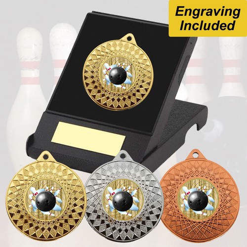 Ten pin bowling medal box - ten, in