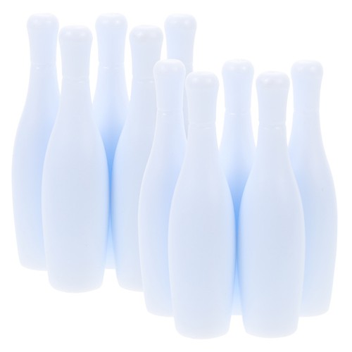 White plastic mini bowling - plastic,