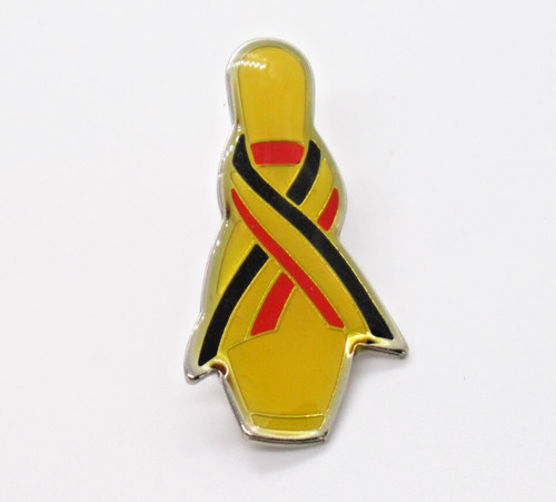 Bowling lapel pin yellow - lapel,