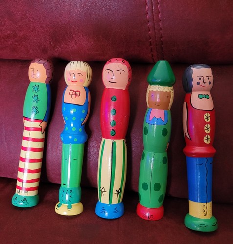 Vintage wooden pin bowling - 5,