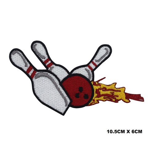 Bowling pins logo embroidered - pins,