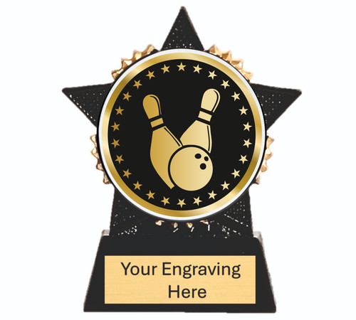 Ten pin bowling star trophy - bowling,