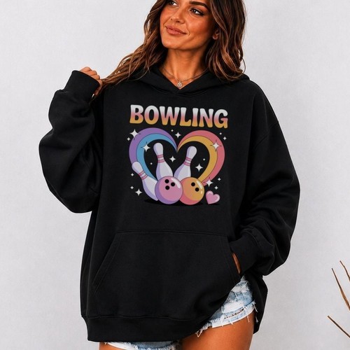 Bowling hoodie pins - bowling, hoodie,
