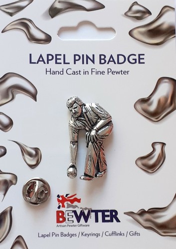 English pewter bowler lawn - bowler,,