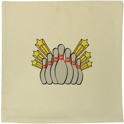 Bowling pins canvas cushion - pins',